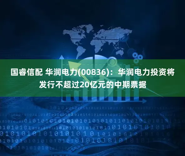 国睿信配 华润电力(00836)：华润电力投资将发行不超过20亿元的中期票据